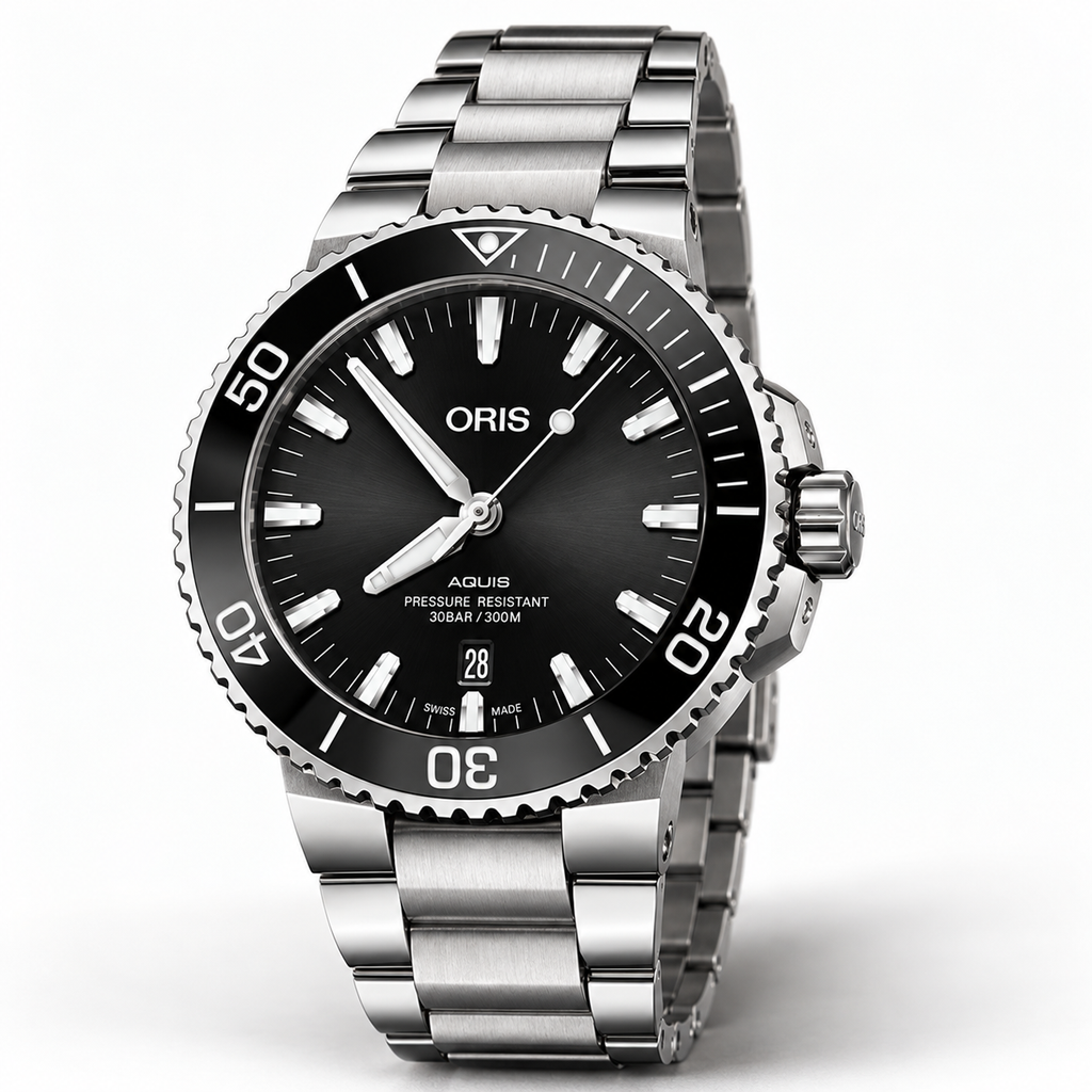 Oris Aquis Date 43.5mm Black Dial Steel Automatic Men's Watch – studio