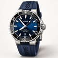 Oris Aquis Date 43.5mm Blue Dial Blue Rubber Automatic Men's Watch – studio