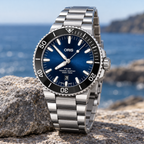 Oris Aquis Date 43.5mm Blue Dial Steel Automatic Men's Watch – coastal lifestyle