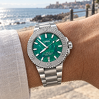 Oris X Bracenet Aquis Date 43.5mm Green Recycled Dial Steel Automatic Men's Watch – wrist lifestyle
