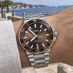 Oris Aquis Date 43.5mm Brown Dial Steel Automatic Men's Watch – wrist lifestyle