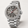 Oris Aquis Date Relief 43.5mm Grey Dial Steel Automatic Men's Watch – studio