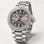 Oris Aquis Date Relief 43.5mm Grey Dial Steel Automatic Men's Watch – studio