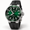 Oris Aquis Date 43.5mm Green Dial Black Rubber Automatic Men's Watch – studio