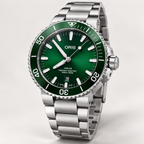 Oris Aquis Date 43.5mm Green Dial Steel Automatic Men's Watch – studio