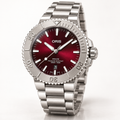 Oris Aquis Date Relief Cherry 43.5mm Red Dial Steel Automatic Men's Watch – studio