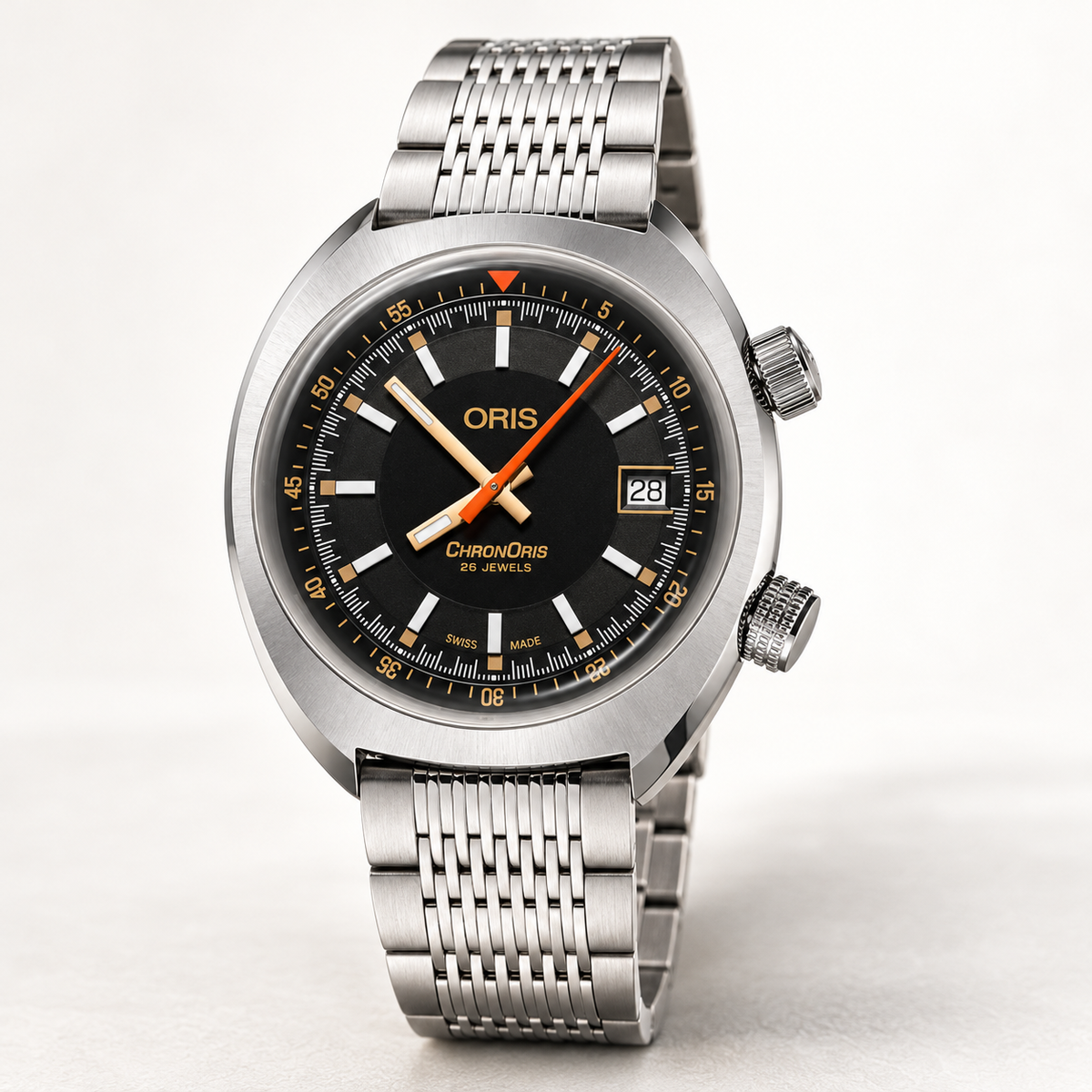 Oris Chronoris Movember Edition 2019 39mm Black Dial Steel Automatic Men's Watch – studio