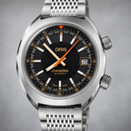 Oris Chronoris Movember Edition 2019 39mm Black Dial Steel Automatic Men's Watch – dial macro