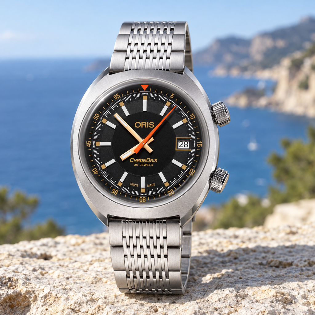 Oris Chronoris Movember Edition 2019 39mm Black Dial Steel Automatic Men's Watch – coastal lifestyle