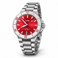 Oris Aquis Date Taste of Summer 41.5mm watermelon-red dial steel bracelet – studio