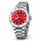 Oris Aquis Date Taste of Summer 41.5mm watermelon-red dial steel bracelet – studio