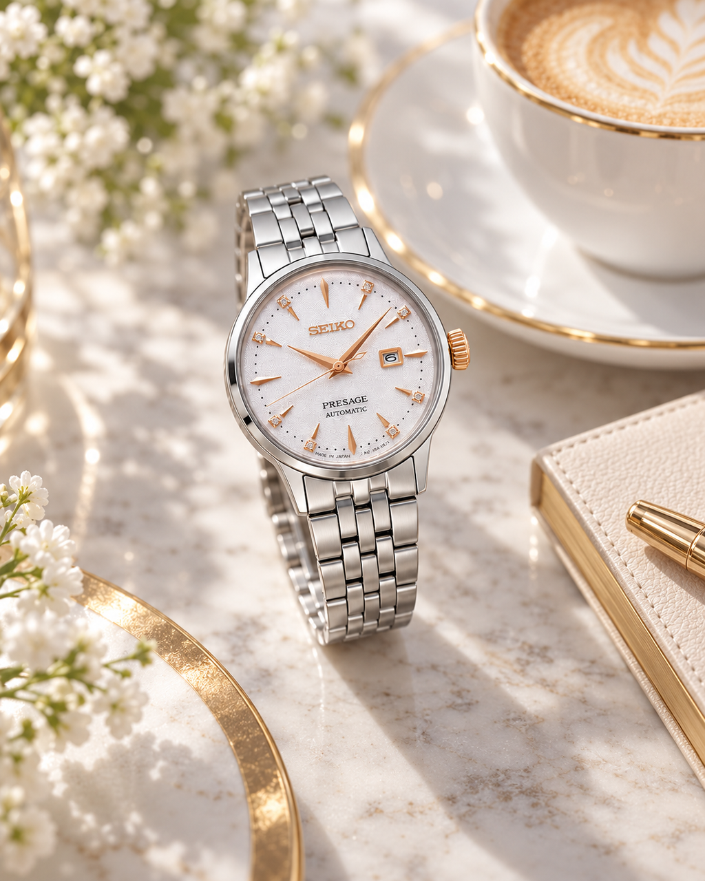 Seiko Presage SRE009J1 cafe lifestyle