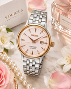 Seiko Presage SRE012J1 flat lay lifestyle