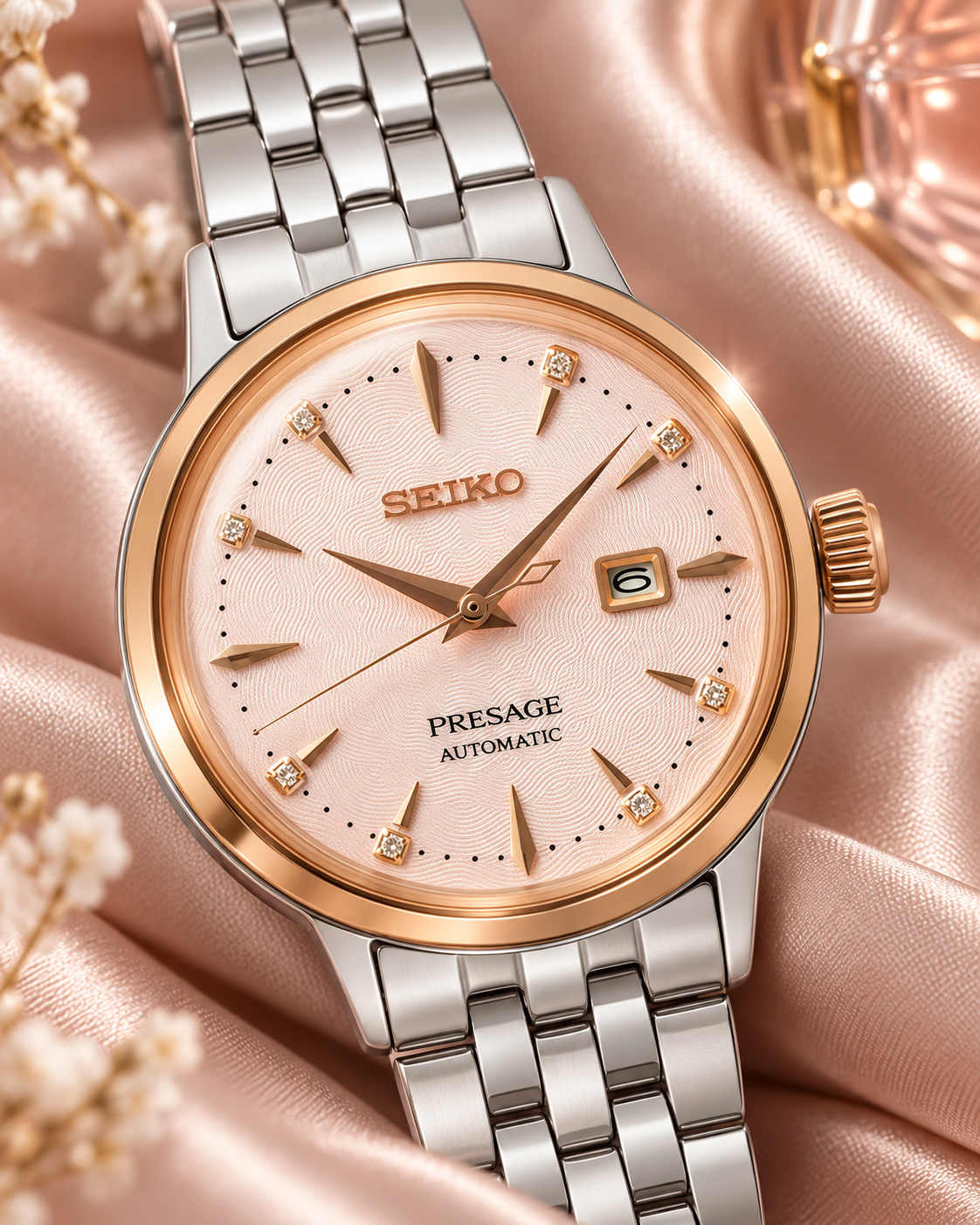 Seiko Presage SRE012J1 silk close-up