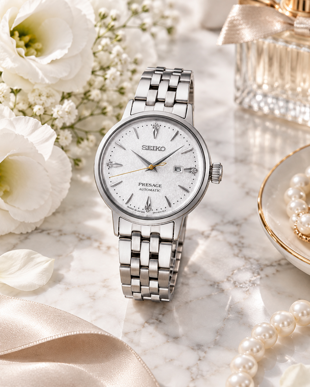 Seiko Presage SRE017J1 floral lifestyle