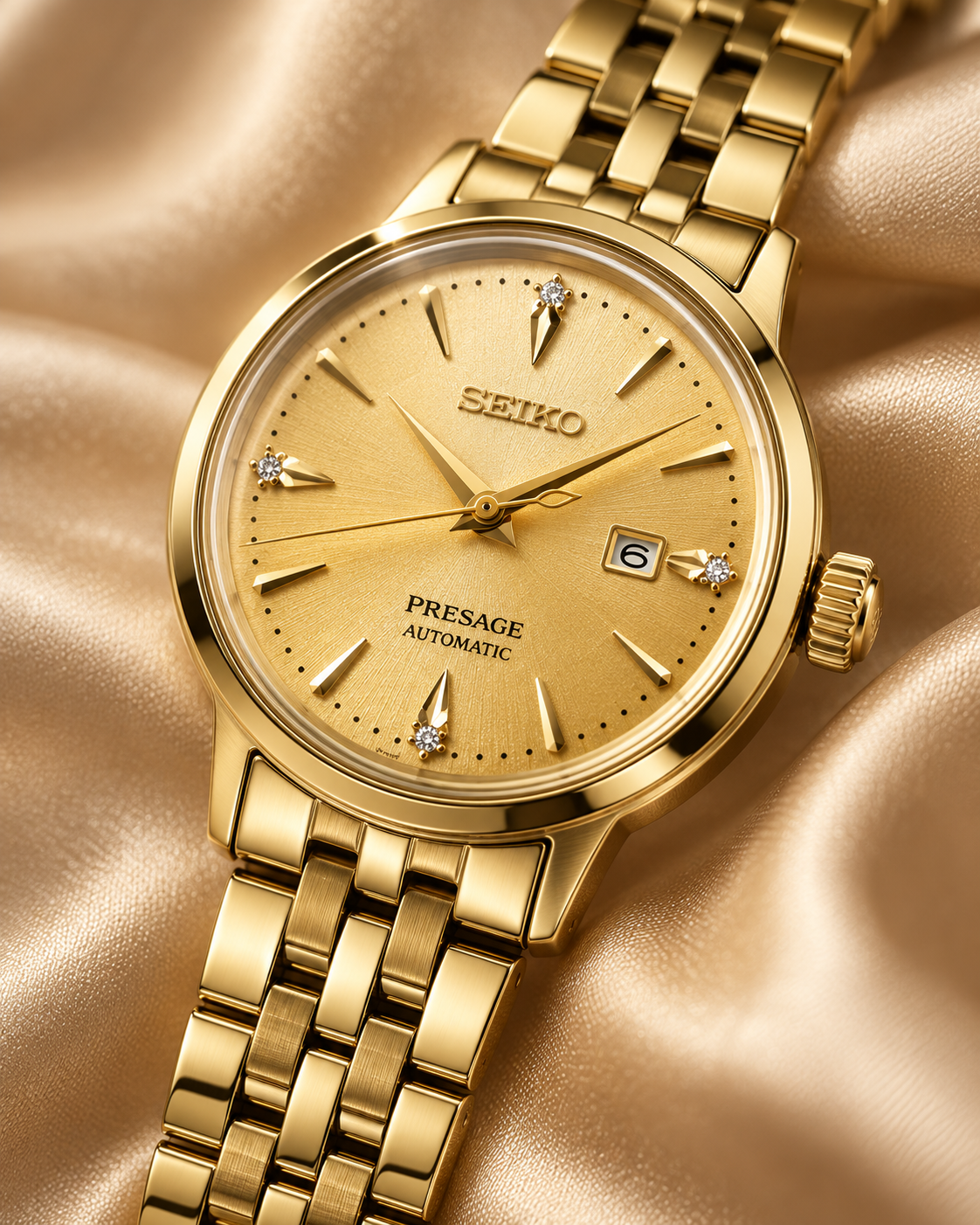 Seiko Presage SRE018J1 silk close-up