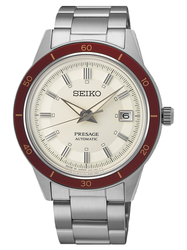 Seiko Presage Style60's Ruby SRPH93J1 front view
