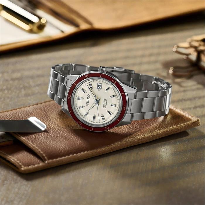 Seiko Presage Style60's Ruby SRPH93J1 detailed view