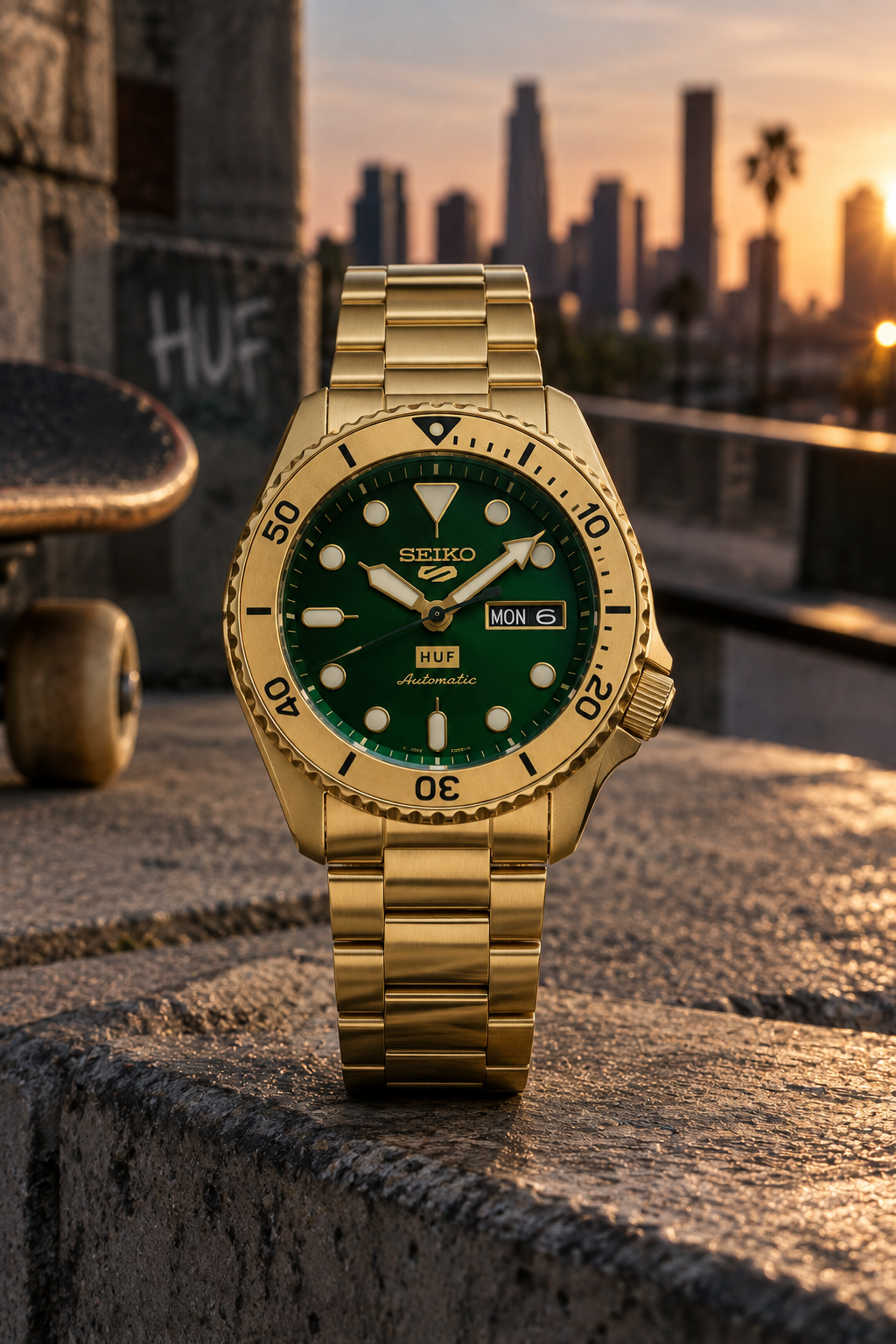 Seiko 5 Sports HUF SRPJ20 urban lifestyle