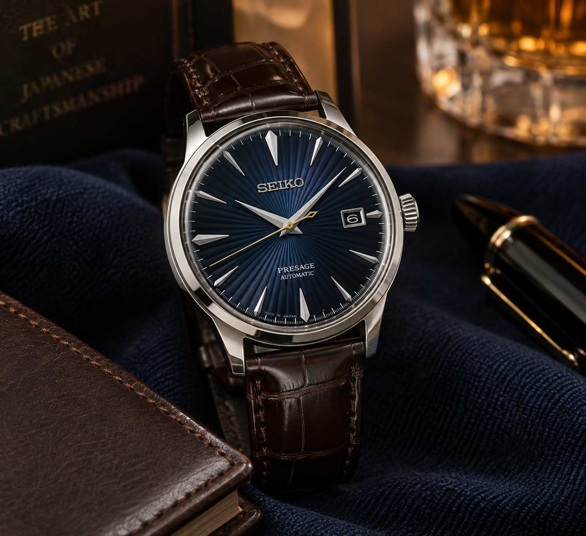 Seiko Presage SRPK15J1 evening still life