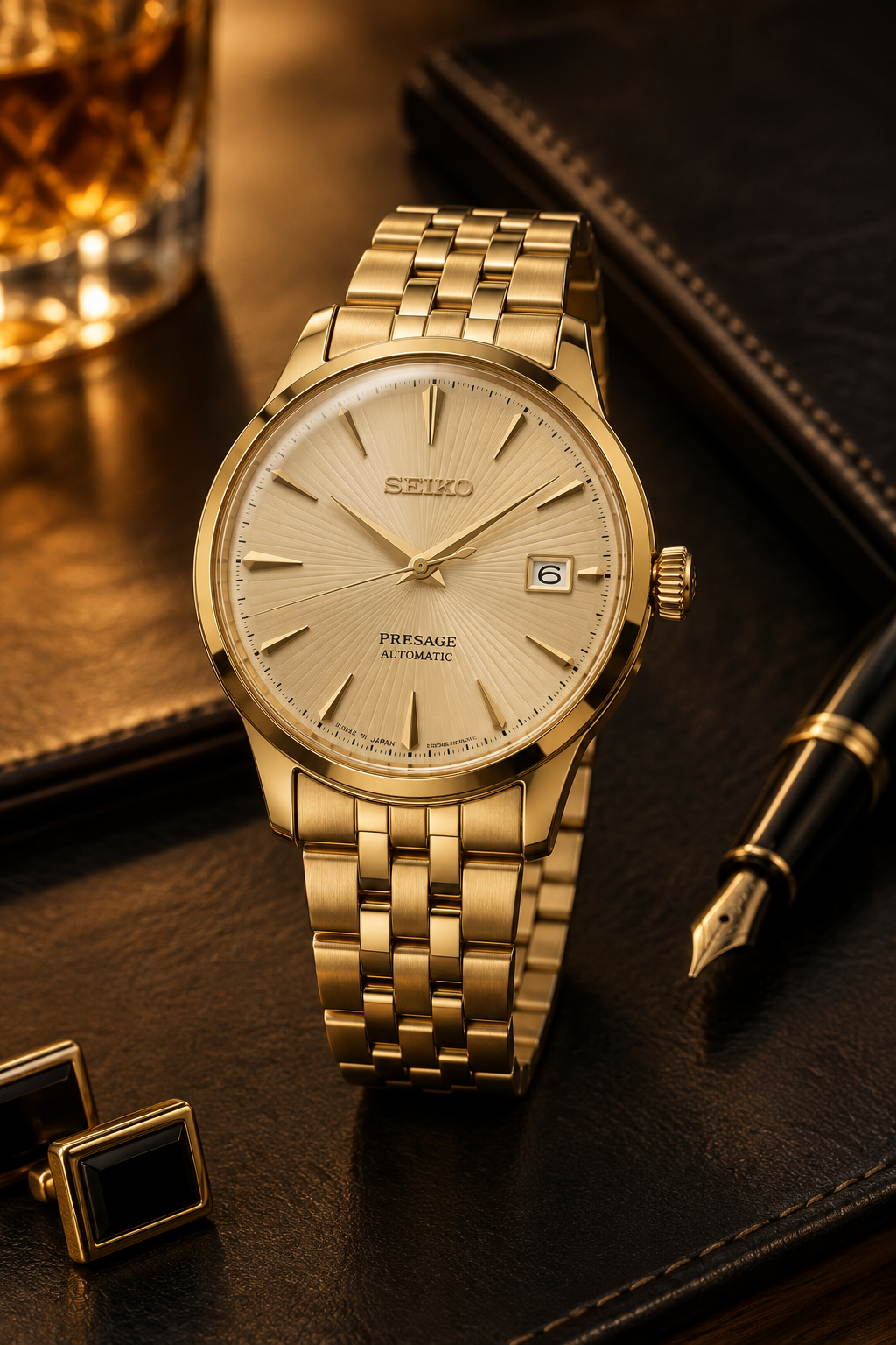 Seiko Presage SRPK46 desk lifestyle