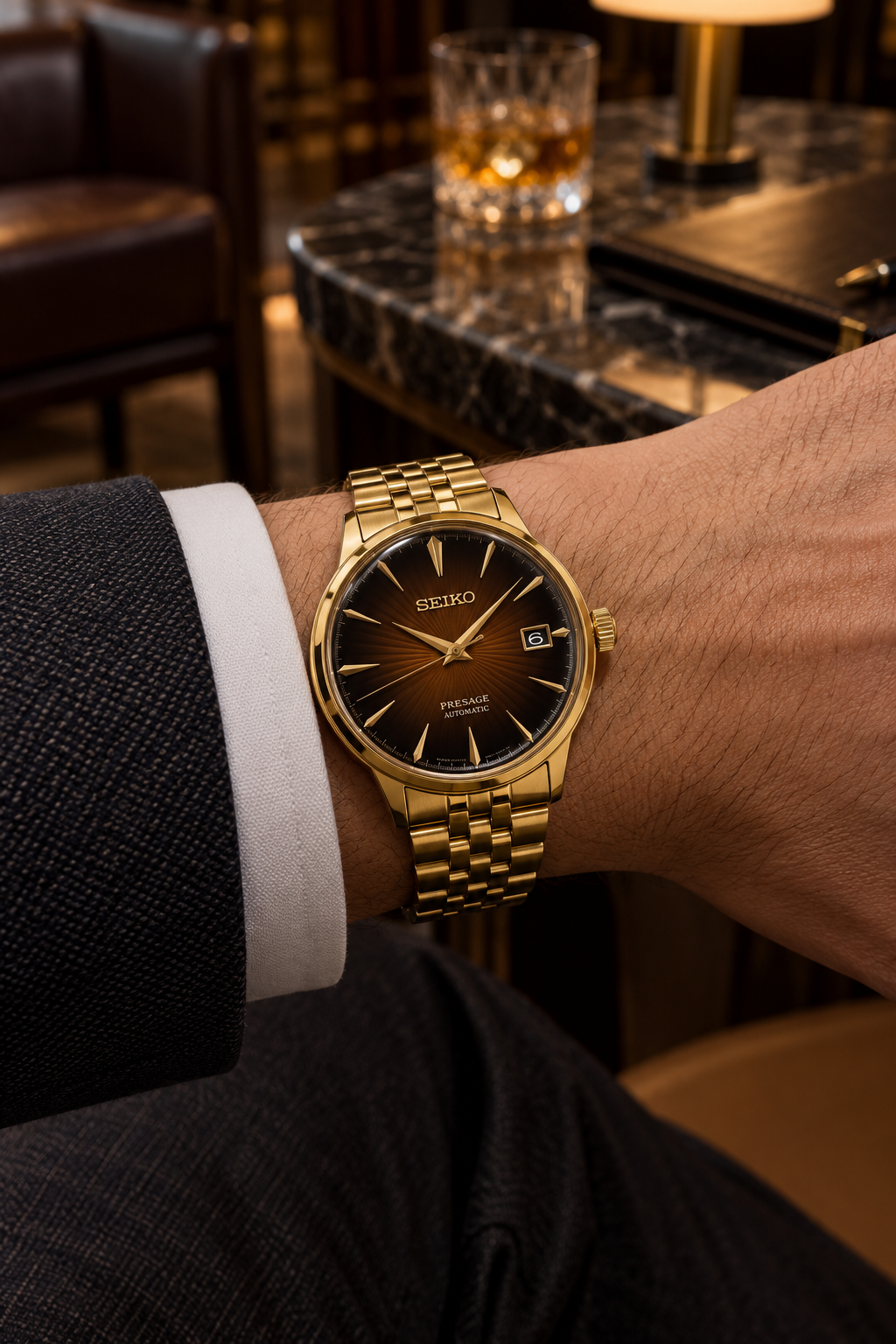 Seiko Presage SRPK48 wrist shot