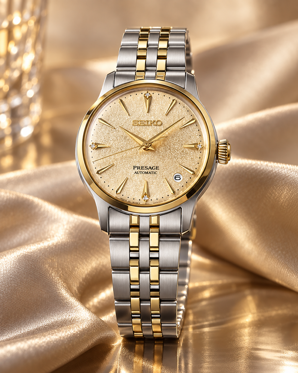 Seiko Presage SRPL64J1 silk close-up