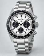Seiko Prospex Speedtimer SSC813 solar chronograph front studio view