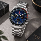 Seiko Prospex Speedtimer SSC815 blue dial studio product view
