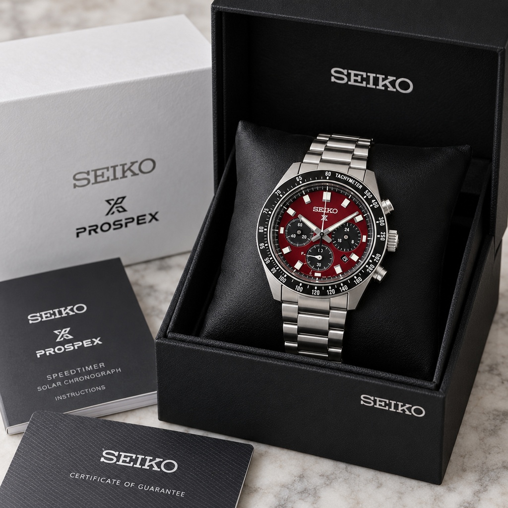 Seiko Prospex Speedtimer SSC927 presented in Seiko Prospex box