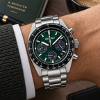Seiko Prospex Speedtimer SSC933 solar chronograph on wrist
