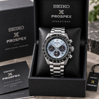 Seiko Prospex Speedtimer SSC935 presented in Seiko Prospex box