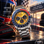 Seiko Prospex Speedtimer SSC947 yellow dial motorsport inspired product view
