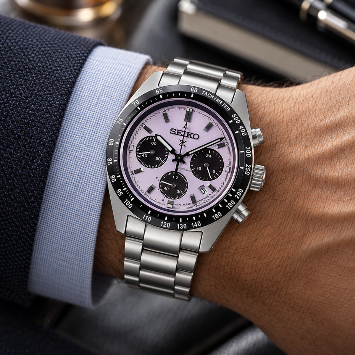 Seiko Prospex Speedtimer SSC955 World Athletics Championships Tokyo 25 Limited Edition on wrist