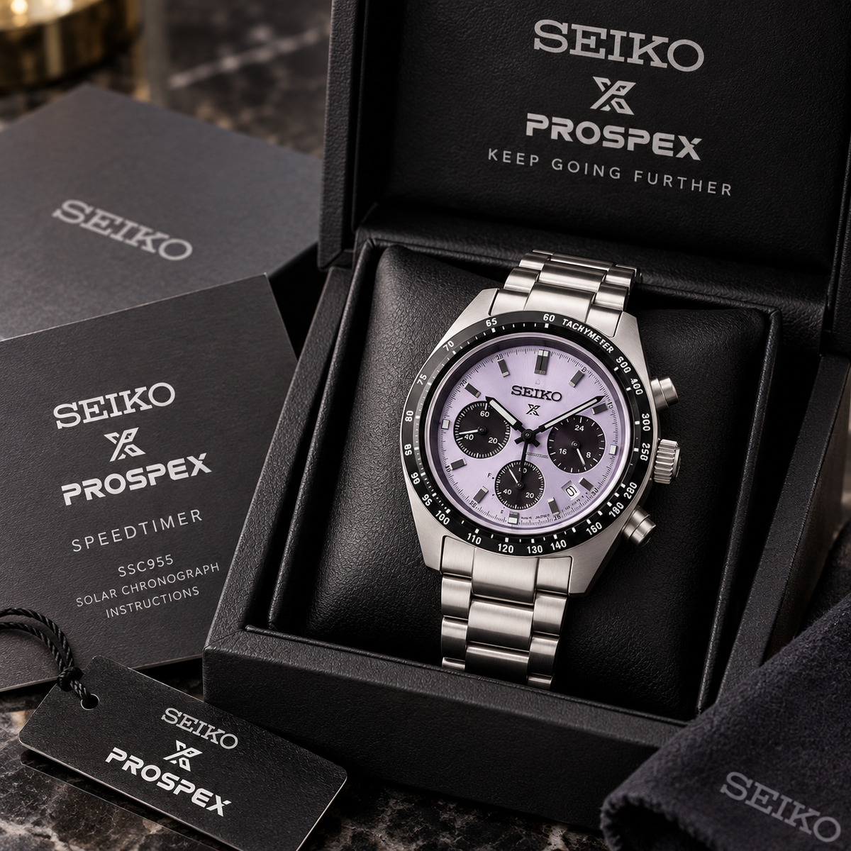 Seiko Prospex Speedtimer SSC955 World Athletics Championships Tokyo 25 Limited Edition in Seiko Prospex box