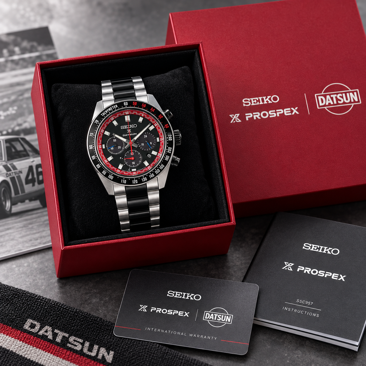 Seiko Prospex Speedtimer SSC957 Datsun 240Z Limited Edition in Seiko Prospex box