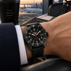 Seiko 5 Sports Field GMT SSK025K1 automatic watch on wrist