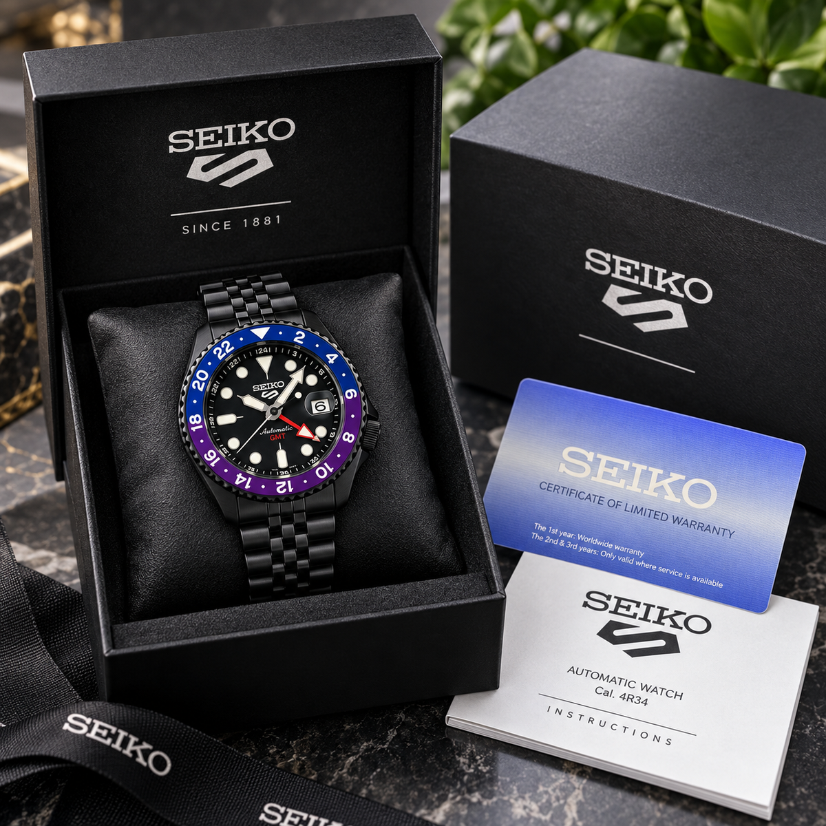 Seiko 5 Sports GMT SSK027K1 Yuto Horigome Limited Edition in Seiko box