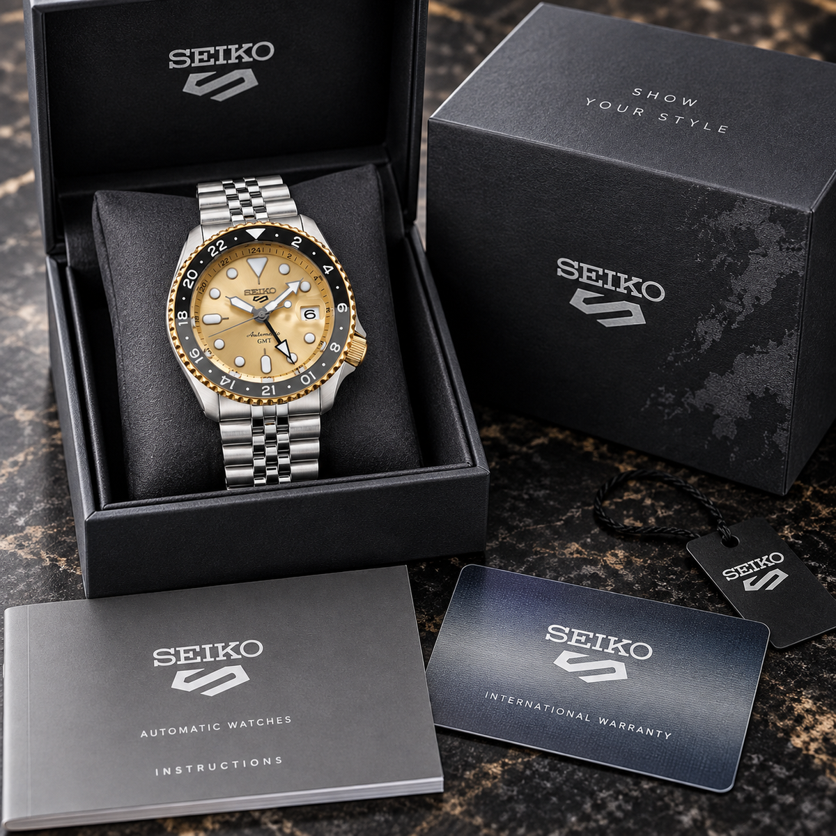 Seiko 5 Sports GMT SSK044K1 70th Anniversary Taiwan Limited Edition in Seiko box