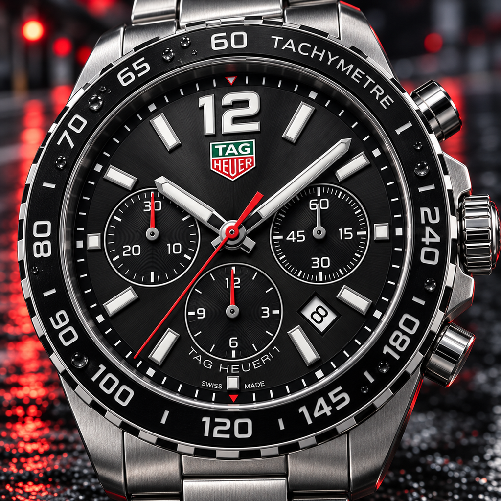 TAG Heuer Formula 1 Chronograph CAZ1011.BA0842 kadran ve takimetre makro detayı