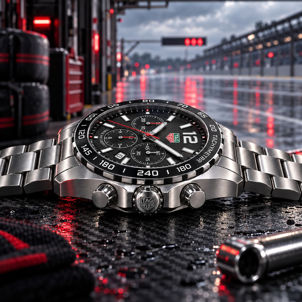 TAG Heuer Formula 1 Chronograph CAZ1011.BA0842 kasa, kurma kolu ve kronograf butonları
