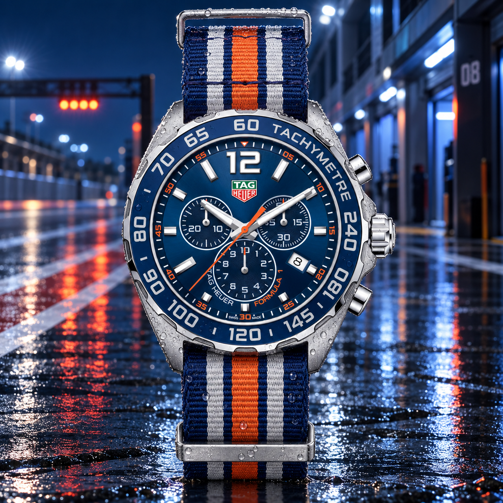 TAG Heuer Formula 1 CAZ1014.FC8196 blue and orange racing hero