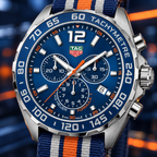 TAG Heuer Formula 1 CAZ1014.FC8196 blue chronograph dial macro
