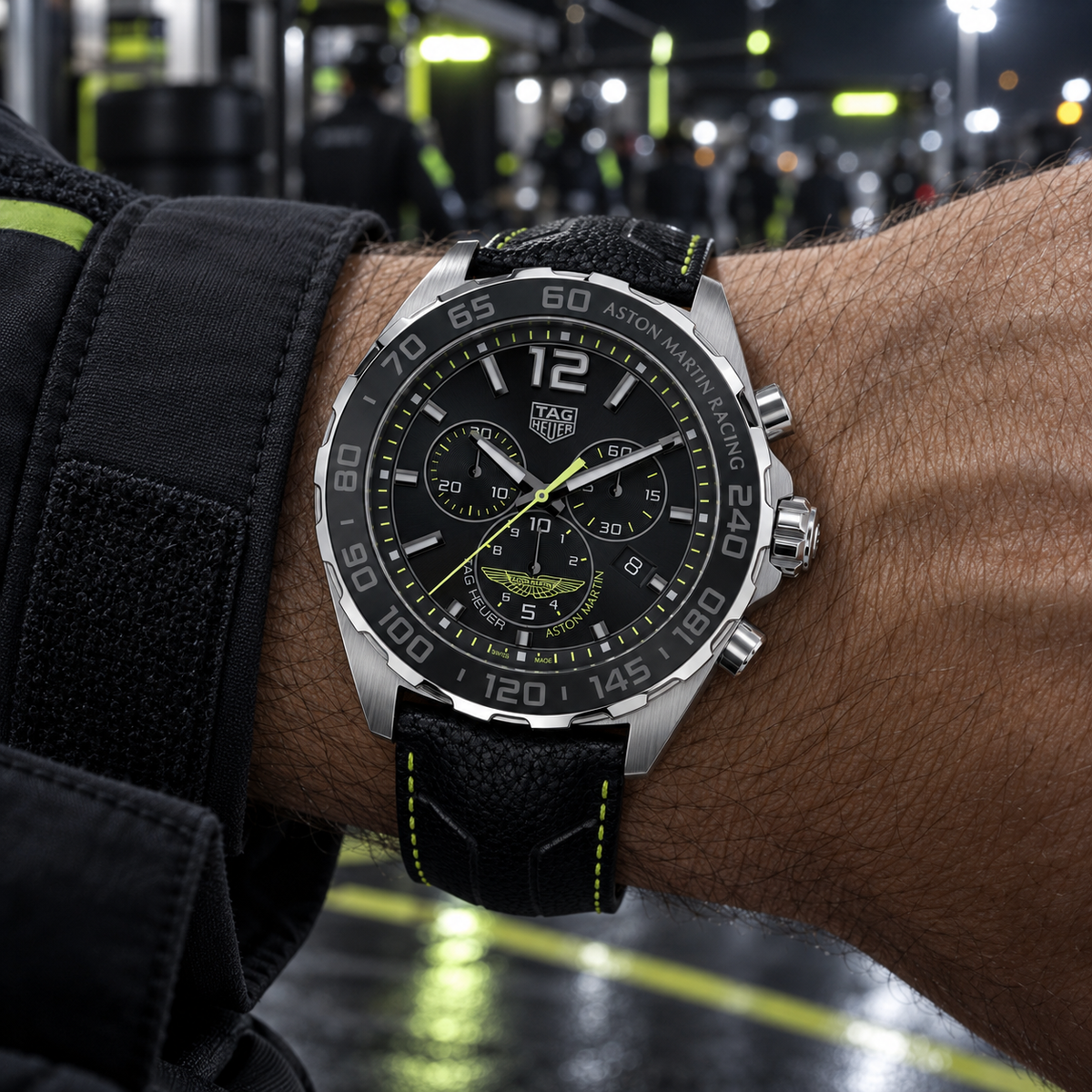TAG Heuer Formula 1 x Aston Martin Racing CAZ101P.FC8245 on wrist
