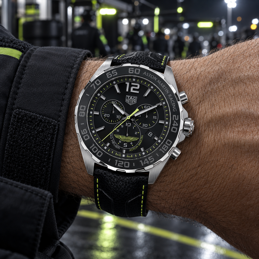 TAG Heuer Formula 1 x Aston Martin Racing CAZ101P.FC8245 on wrist