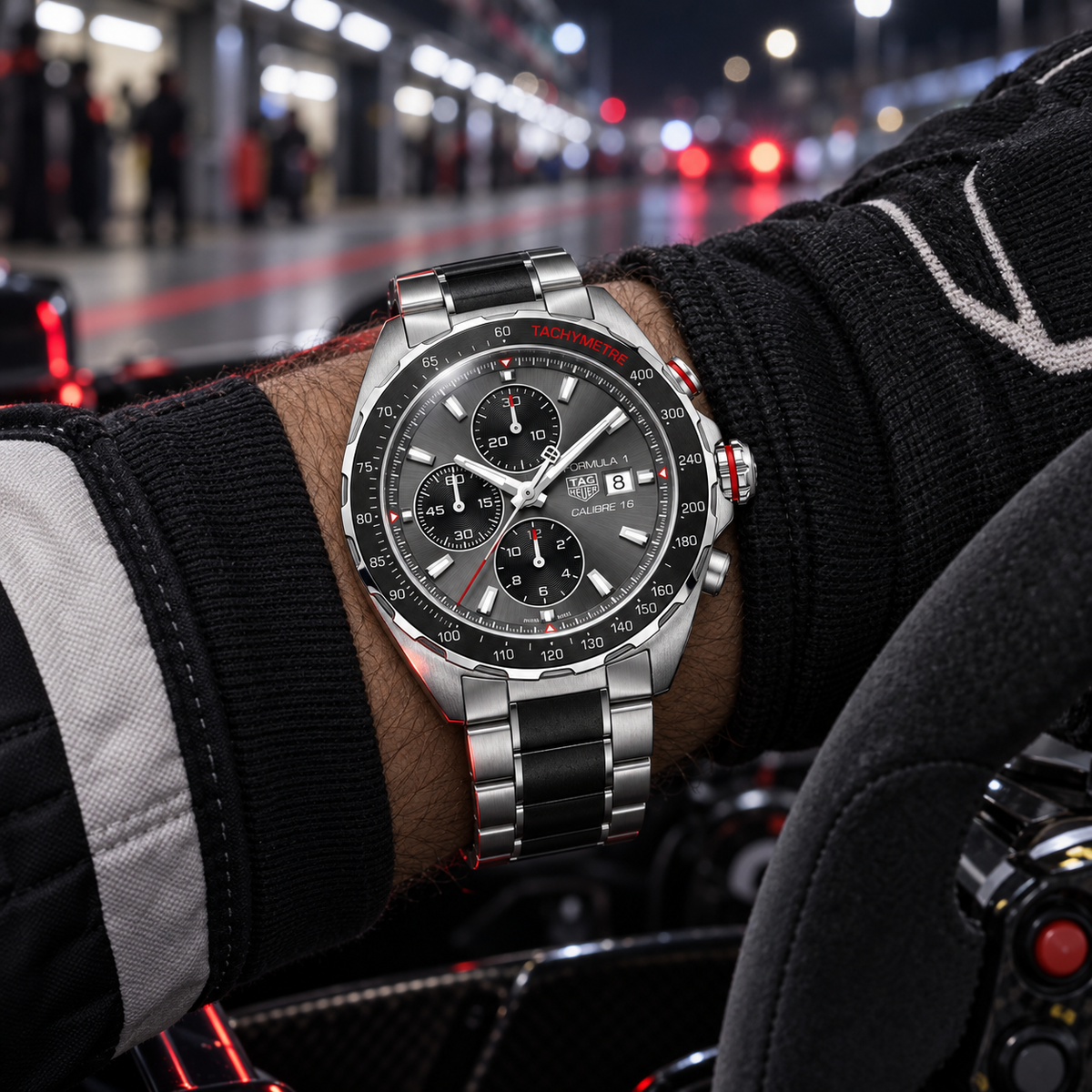 TAG Heuer Formula 1 CAZ2012.BA0970 on racing driver wrist