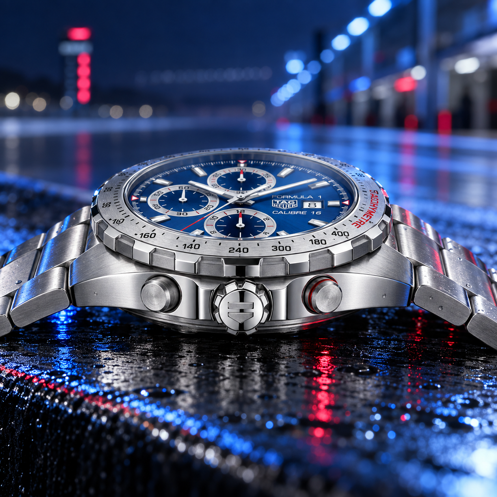 TAG Heuer Formula 1 CAZ2015.BA0876 steel case tachymeter and pushers