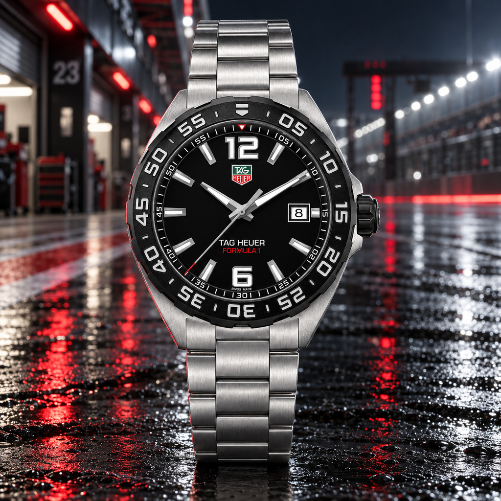 TAG Heuer Formula 1 Date Quartz 41mm WAZ1110.BA0875 black dial watch racing hero