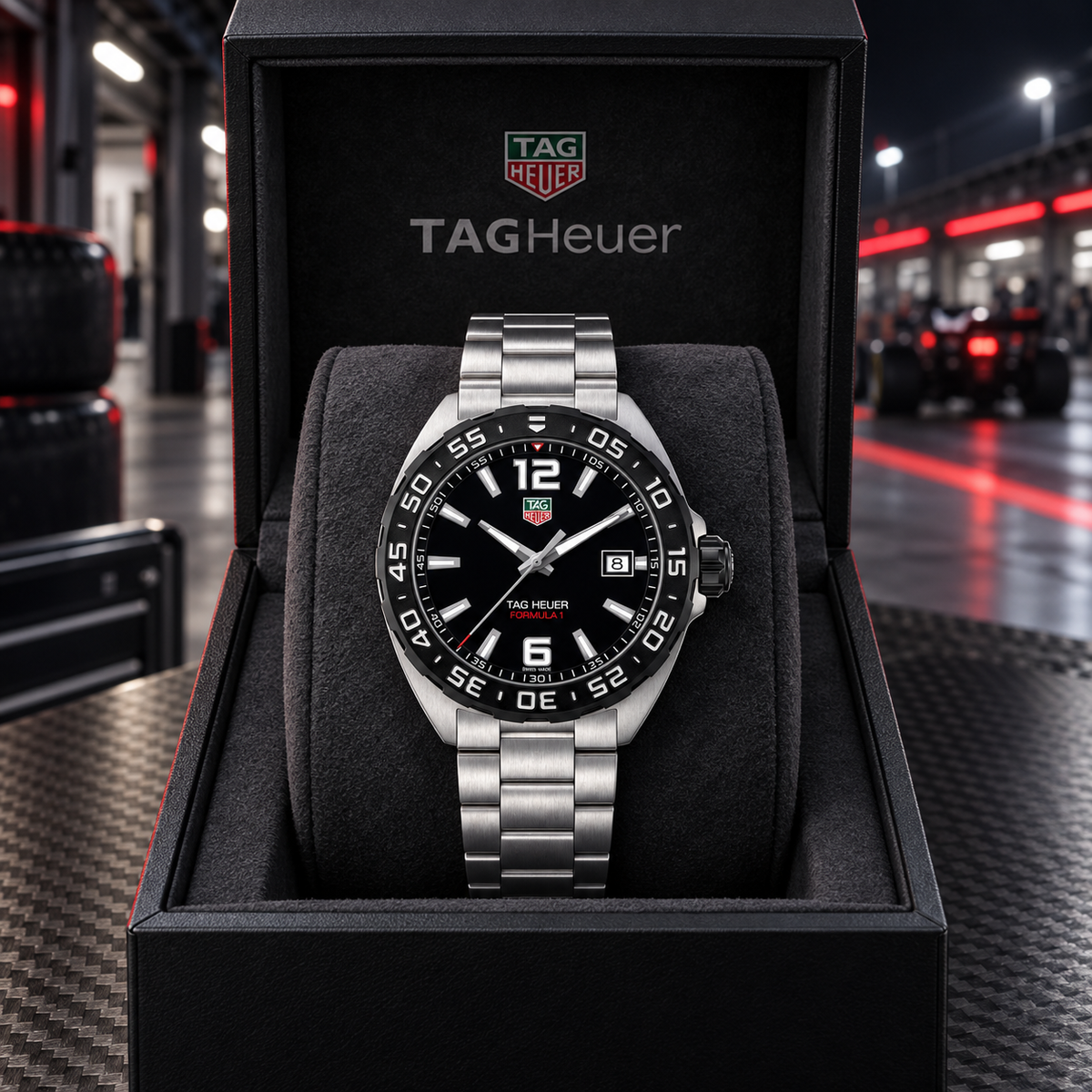 TAG Heuer Formula 1 Date WAZ1110.BA0875 in luxury presentation box
