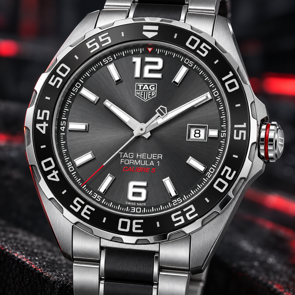 TAG Heuer Formula 1 Calibre 5 WAZ2011.BA0843 anthracite dial macro
